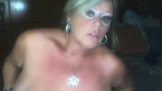 Blonde Mature Playing On WebCam