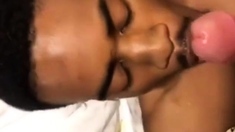 Verbal White Cock Sucked by Tattooed Black Man