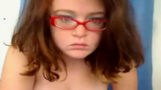 Chubby Redhead Strips On Webcam