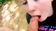 Deepthroat Blowjob With Cum In Mouth In Public