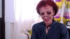 Skinny Granny In Webcam Show Her Pussy