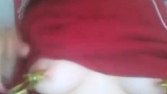 Polish Girl Nipple Clamps on chat