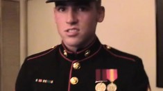 Strict dude in uniform wants to have his dick sucked and fucked
